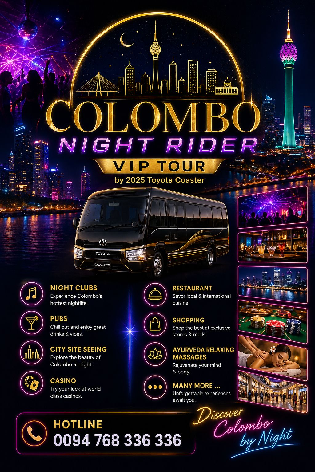 Colombo Night Rider transport